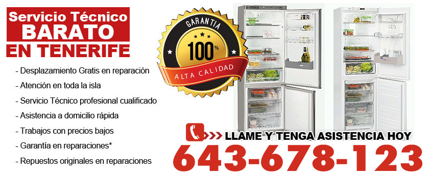 SERVICIO TÉCNICO DE FRIGORIFICOS EN TENERIFE